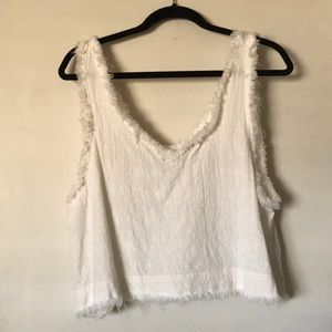 White rough edged tank